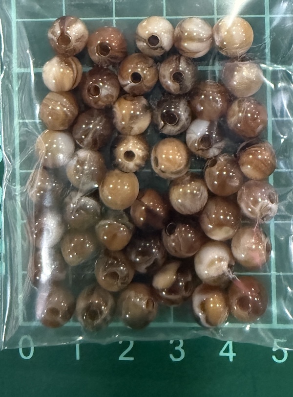 Bead 8mm Marble Brown